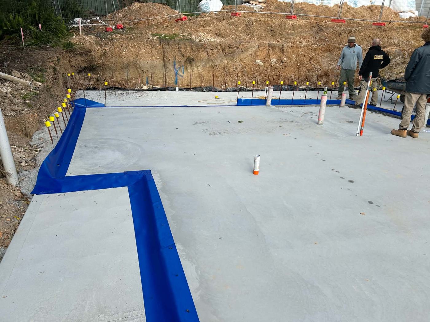 Termite barrier on a new slab
